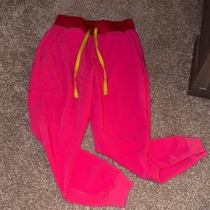Hot pink figs scrub pants SP